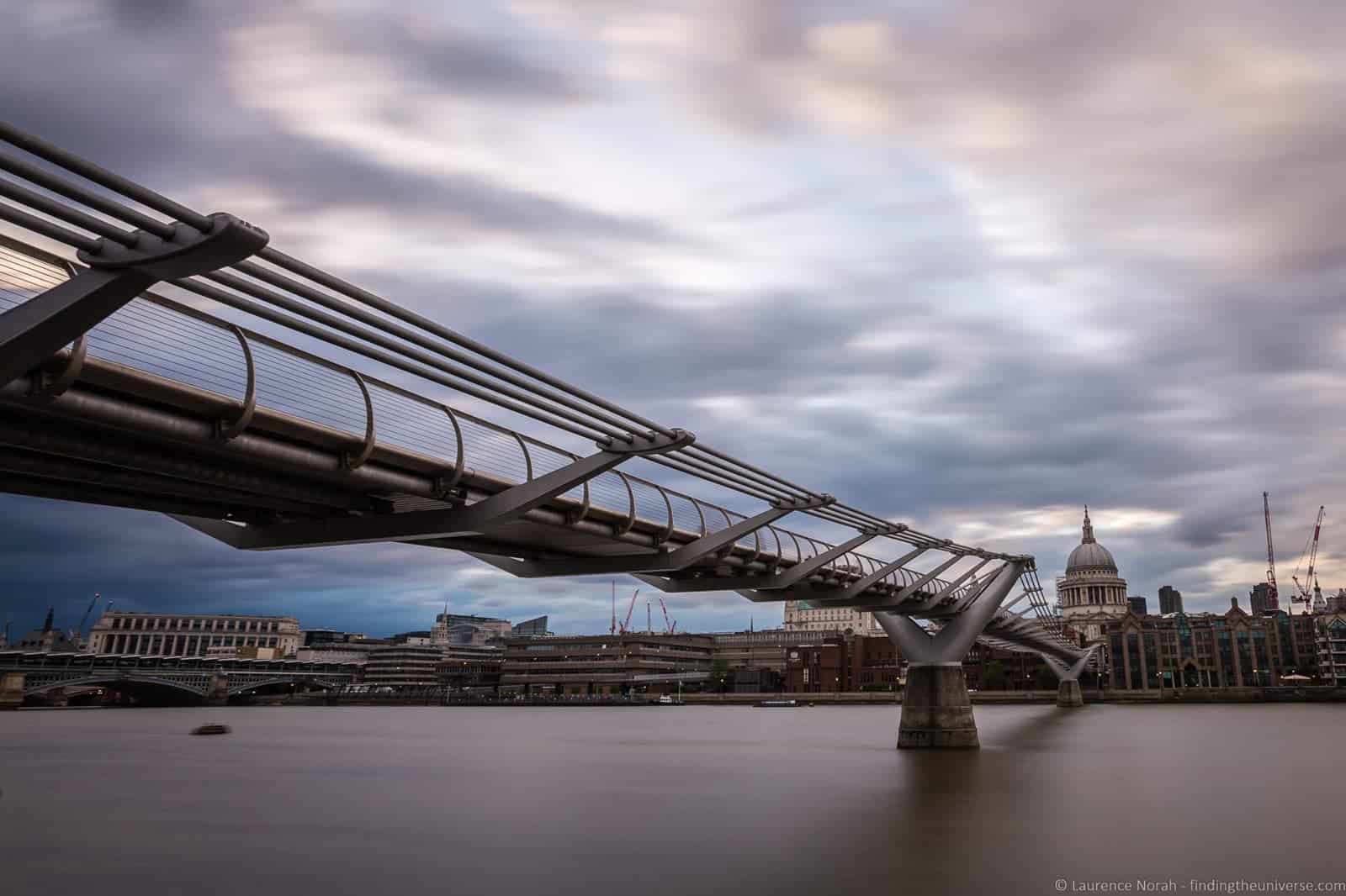 A photo of the Millennium Bridge in London.