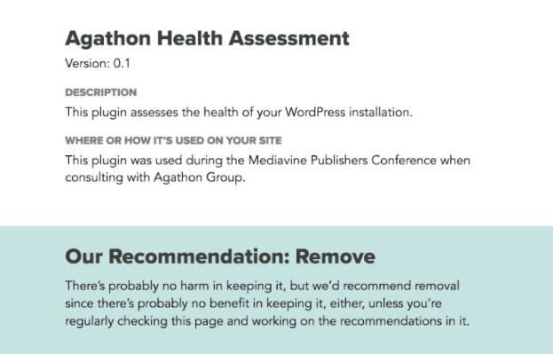 Agathan Health Assessment